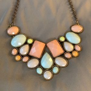 Pastel Shade Stone Necklace